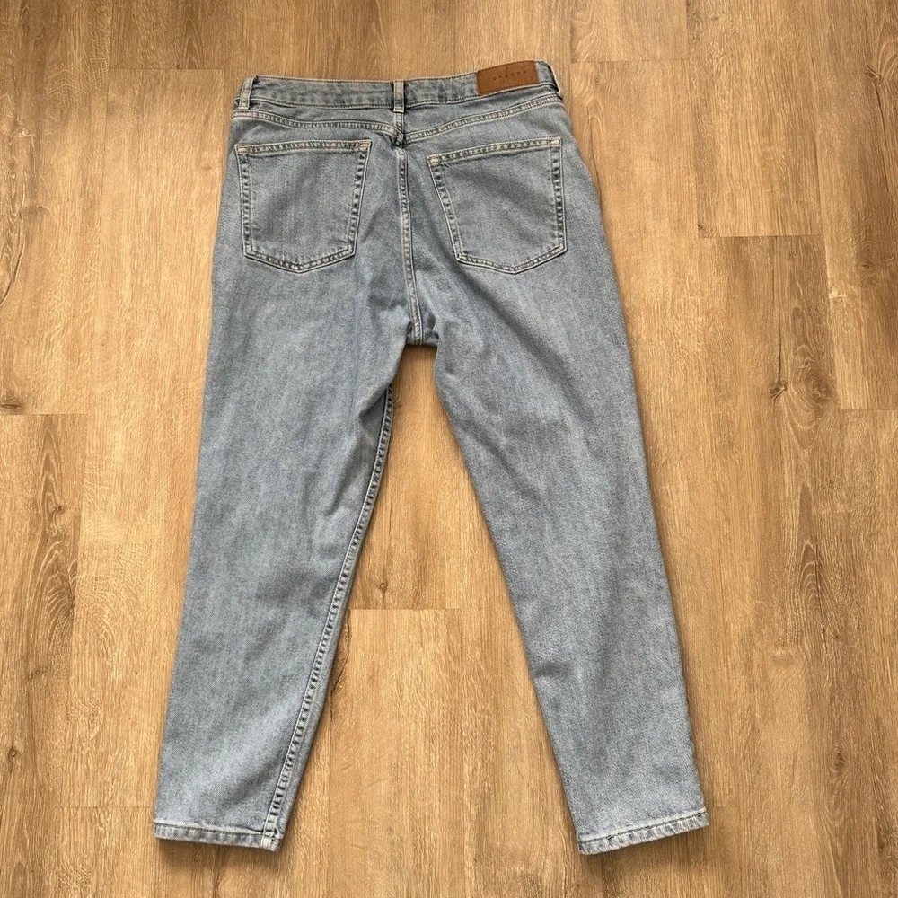 Topshop Moto Mom Jean High Rise Medium Wash size 14